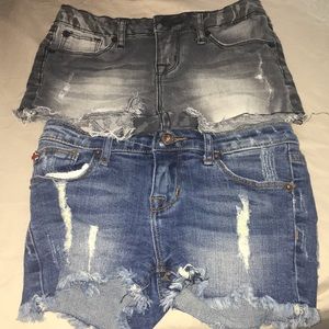 Hudson girls denim shorts. Two! Both size 6